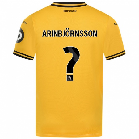 Kandiny Gyermek Pálmi Rafn Arinbjörnsson #0 Sárga Hazai Jersey 2024/25 Mez Póló Ing