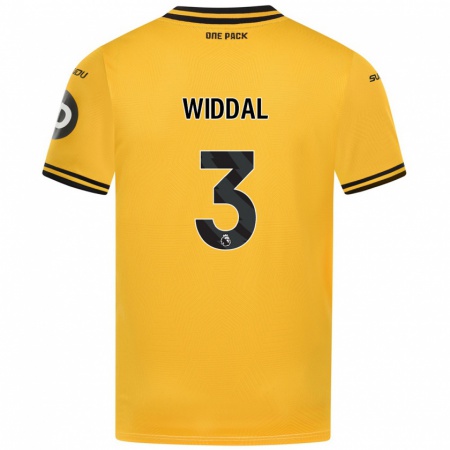 Kandiny Gyermek Natalie Widdal #3 Sárga Hazai Jersey 2024/25 Mez Póló Ing