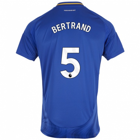 Kandiny Gyermek Ryan Bertrand #5 Kék Fehér Hazai Jersey 2024/25 Mez Póló Ing