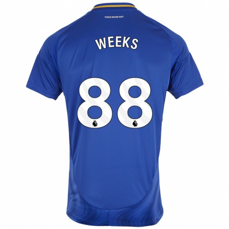 Kandiny Gyermek Tyler Weeks #88 Kék Fehér Hazai Jersey 2024/25 Mez Póló Ing