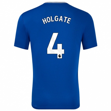 Kandiny Gyermek Mason Holgate #4 Kék -Val Hazai Jersey 2024/25 Mez Póló Ing