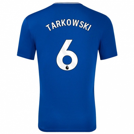 Kandiny Gyermek James Tarkowski #6 Kék -Val Hazai Jersey 2024/25 Mez Póló Ing