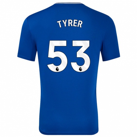 Kandiny Gyermek Harry Tyrer #53 Kék -Val Hazai Jersey 2024/25 Mez Póló Ing