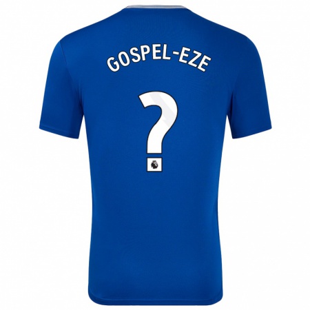 Kandiny Gyermek Goodness Gospel-Eze #0 Kék -Val Hazai Jersey 2024/25 Mez Póló Ing