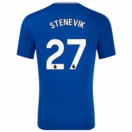 Kandiny Gyermek Elise Stenevik #27 Kék -Val Hazai Jersey 2024/25 Mez Póló Ing