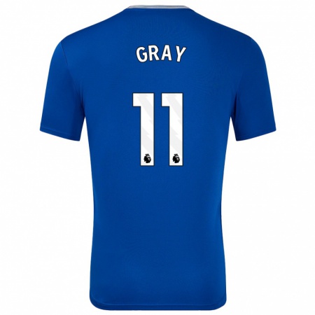 Kandiny Gyermek Demarai Gray #11 Kék -Val Hazai Jersey 2024/25 Mez Póló Ing