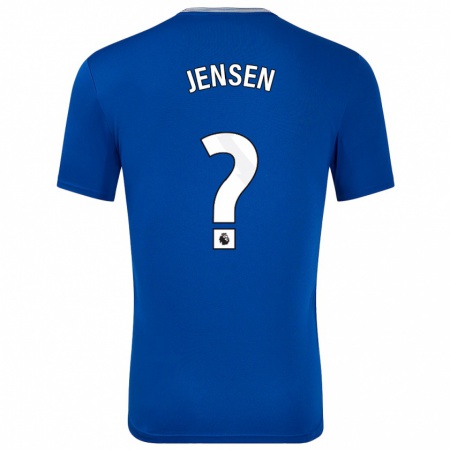 Kandiny Gyermek Sebastian Jensen #0 Kék -Val Hazai Jersey 2024/25 Mez Póló Ing