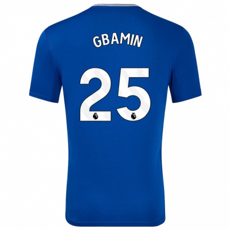 Kandiny Gyermek Jean-Philippe Gbamin #25 Kék -Val Hazai Jersey 2024/25 Mez Póló Ing