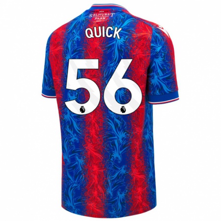 Kandiny Gyermek Daniel Quick #56 Piros Kék Csíkok Hazai Jersey 2024/25 Mez Póló Ing