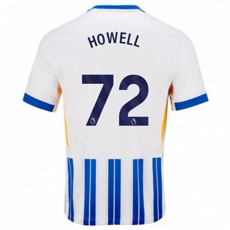 Kandiny Gyermek Harry Howell #72 Fehér Kék Csíkos Hazai Jersey 2024/25 Mez Póló Ing