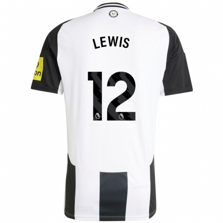 Kandiny Gyermek Jamal Lewis #12 Fehér Fekete Hazai Jersey 2024/25 Mez Póló Ing