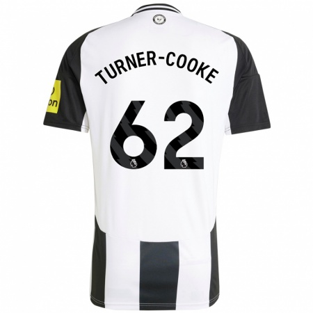 Kandiny Gyermek Jay Turner-Cooke #62 Fehér Fekete Hazai Jersey 2024/25 Mez Póló Ing