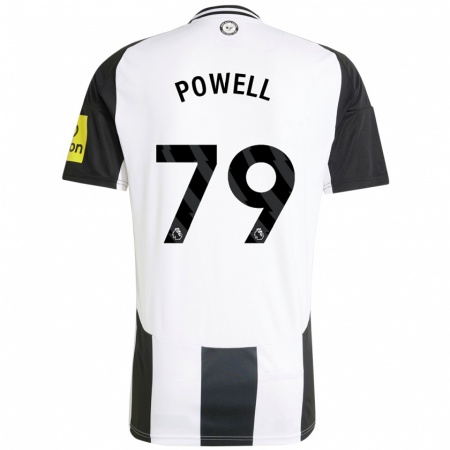 Kandiny Gyermek Rory Powell #79 Fehér Fekete Hazai Jersey 2024/25 Mez Póló Ing