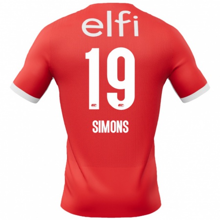 Kandiny Gyermek Saviola Simons #19 Piros Fehér Hazai Jersey 2024/25 Mez Póló Ing