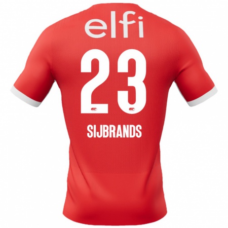 Kandiny Gyermek Julian Sijbrands #23 Piros Fehér Hazai Jersey 2024/25 Mez Póló Ing