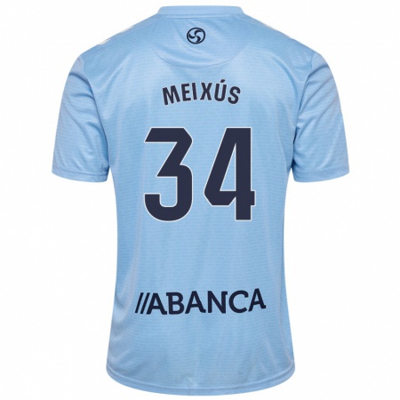 Kandiny Gyermek Pablo Meixús #34 Ég Kék Hazai Jersey 2024/25 Mez Póló Ing