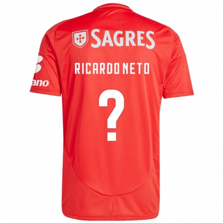 Kandiny Gyermek Ricardo Neto #0 Piros Fehér Hazai Jersey 2024/25 Mez Póló Ing