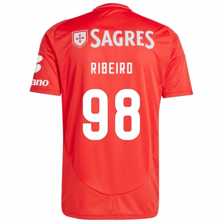 Kandiny Gyermek Ricardo Ribeiro #98 Piros Fehér Hazai Jersey 2024/25 Mez Póló Ing