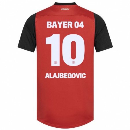 Kandiny Gyermek Kerim Alajbegovic #10 Piros Fekete Hazai Jersey 2024/25 Mez Póló Ing