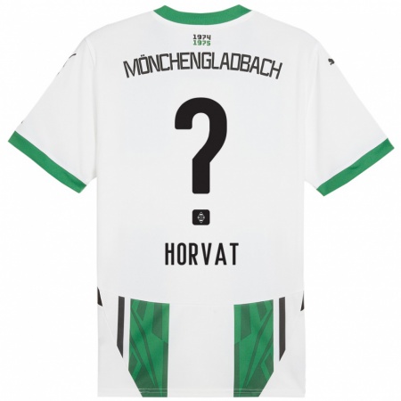 Kandiny Gyermek Niko Horvat #0 Fehér Zöld Hazai Jersey 2024/25 Mez Póló Ing