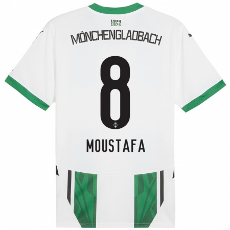 Kandiny Gyermek Moustafa Moustafa #8 Fehér Zöld Hazai Jersey 2024/25 Mez Póló Ing