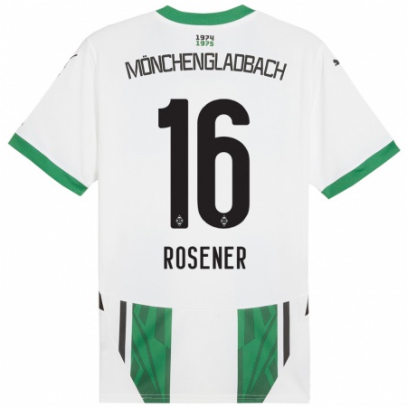 Kandiny Gyermek Chiara Rösener #16 Fehér Zöld Hazai Jersey 2024/25 Mez Póló Ing