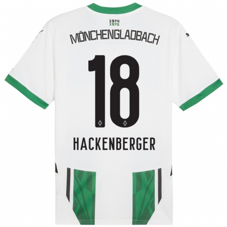 Kandiny Gyermek Jessica Hackenberger #18 Fehér Zöld Hazai Jersey 2024/25 Mez Póló Ing