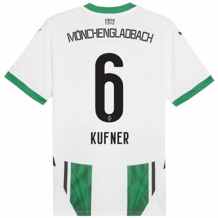 Kandiny Gyermek Anne-Catherine Kufner #6 Fehér Zöld Hazai Jersey 2024/25 Mez Póló Ing