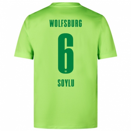 Kandiny Gyermek Darwin Soylu #6 Fluoreszkáló Zöld Hazai Jersey 2024/25 Mez Póló Ing