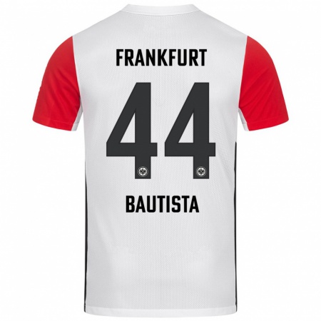 Kandiny Gyermek Davis Bautista #44 Fehér Piros Hazai Jersey 2024/25 Mez Póló Ing