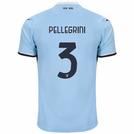 Kandiny Gyermek Luca Pellegrini #3 Kék Hazai Jersey 2024/25 Mez Póló Ing