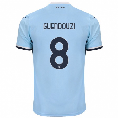 Kandiny Gyermek Mattéo Guendouzi #8 Kék Hazai Jersey 2024/25 Mez Póló Ing