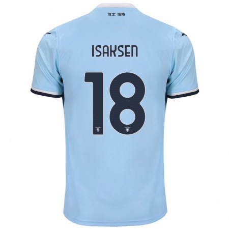 Kandiny Gyermek Gustav Isaksen #18 Kék Hazai Jersey 2024/25 Mez Póló Ing