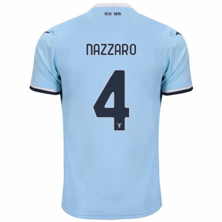 Kandiny Gyermek Marco Nazzaro #4 Kék Hazai Jersey 2024/25 Mez Póló Ing