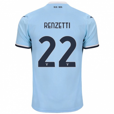 Kandiny Gyermek Davide Renzetti #22 Kék Hazai Jersey 2024/25 Mez Póló Ing