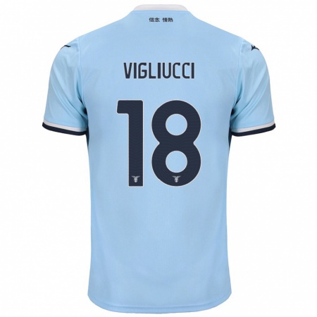 Kandiny Gyermek Chiara Vigliucci #18 Kék Hazai Jersey 2024/25 Mez Póló Ing