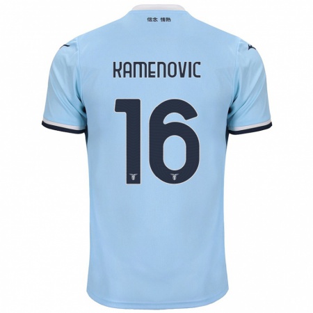 Kandiny Gyermek Dimitrije Kamenović #16 Kék Hazai Jersey 2024/25 Mez Póló Ing