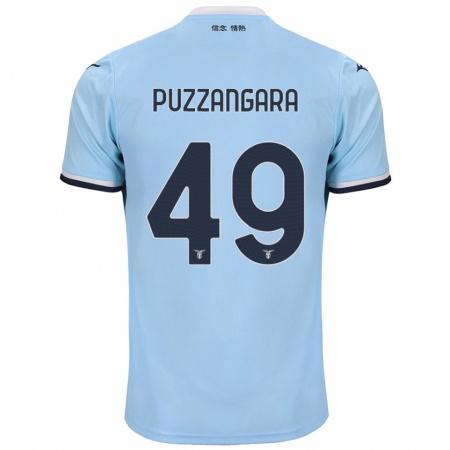 Kandiny Gyermek Angelo Antonio Puzzangara #49 Kék Hazai Jersey 2024/25 Mez Póló Ing