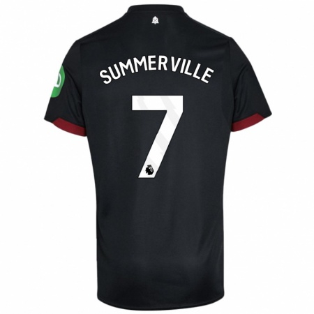 Kandiny Gyermek Crysencio Summerville #7 Fekete Fehér Idegenbeli Jersey 2024/25 Mez Póló Ing