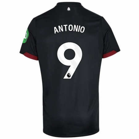 Kandiny Gyermek Michail Antonio #9 Fekete Fehér Idegenbeli Jersey 2024/25 Mez Póló Ing