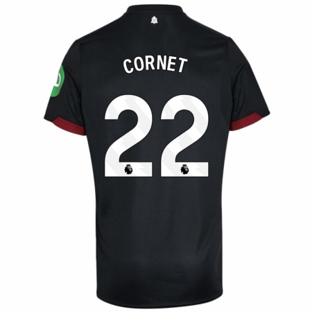 Kandiny Gyermek Maxwel Cornet #22 Fekete Fehér Idegenbeli Jersey 2024/25 Mez Póló Ing