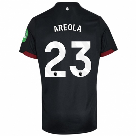 Kandiny Gyermek Alphonse Areola #23 Fekete Fehér Idegenbeli Jersey 2024/25 Mez Póló Ing