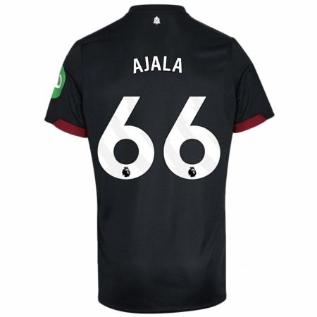 Kandiny Gyermek Joshua Ajala #66 Fekete Fehér Idegenbeli Jersey 2024/25 Mez Póló Ing