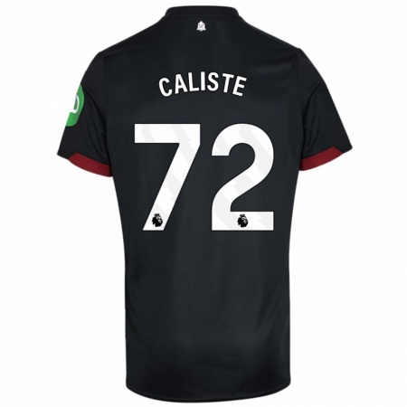 Kandiny Gyermek Gabriel Caliste #72 Fekete Fehér Idegenbeli Jersey 2024/25 Mez Póló Ing