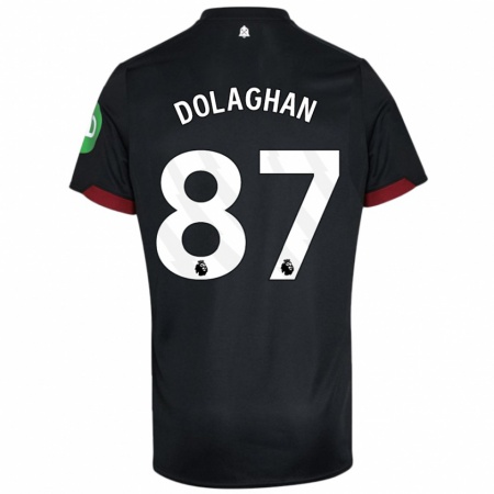 Kandiny Gyermek Brad Dolaghan #87 Fekete Fehér Idegenbeli Jersey 2024/25 Mez Póló Ing