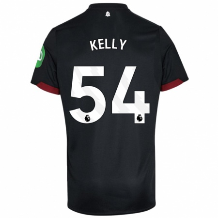 Kandiny Gyermek Patrick Kelly #54 Fekete Fehér Idegenbeli Jersey 2024/25 Mez Póló Ing