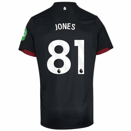 Kandiny Gyermek Liam Jones #81 Fekete Fehér Idegenbeli Jersey 2024/25 Mez Póló Ing