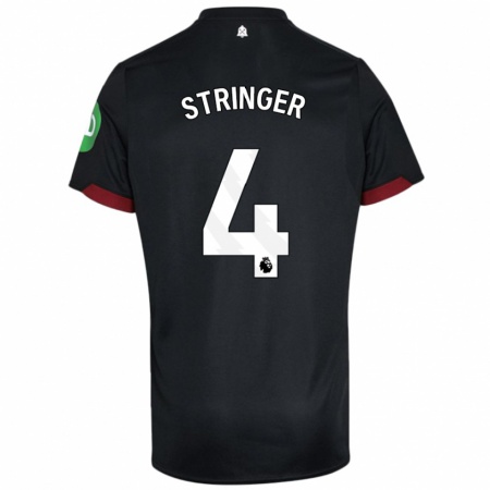 Kandiny Gyermek Abbey Leigh Stringer #4 Fekete Fehér Idegenbeli Jersey 2024/25 Mez Póló Ing