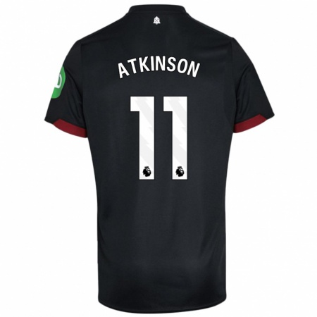 Kandiny Gyermek Izzy Atkinson #11 Fekete Fehér Idegenbeli Jersey 2024/25 Mez Póló Ing