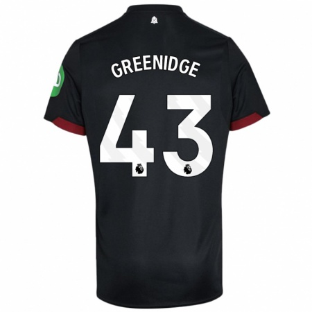 Kandiny Gyermek Will Greenidge #43 Fekete Fehér Idegenbeli Jersey 2024/25 Mez Póló Ing